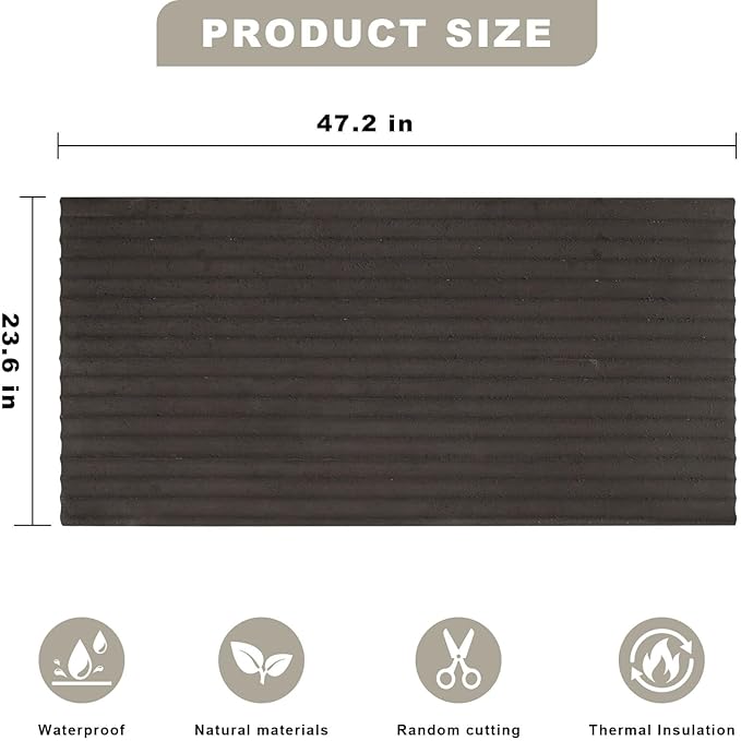 3D Wall Panels - 4PCS 47.2"x23.6" Faux Stone Wall Covering - MCM Modified Clay Material for Home Art, Accent Brick, Modern Exterior/Interior Decoration, Covering 31 sq.ft Texture Black