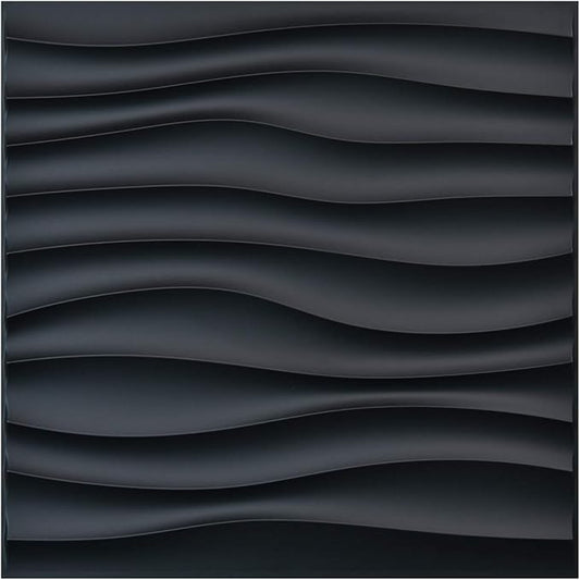 Art3d PVC Wave Panels for Interior Wall Decor, Antique Copper Textured 3D Wall Tiles, 19.7" x 19.7" (12-Pack)