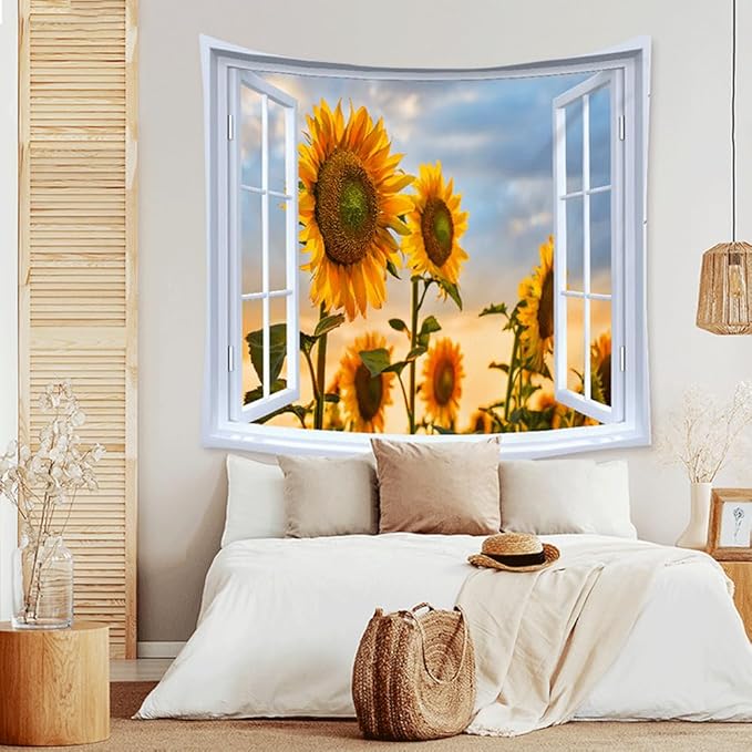 XIUYINHS Nature Forest Tapestry,Scenery Wall Mountain Tree Tapestry,for Home Office Dorm Indoor and Outdoor Decoration Large Size 59"(W) x59(L) GTCH(64)