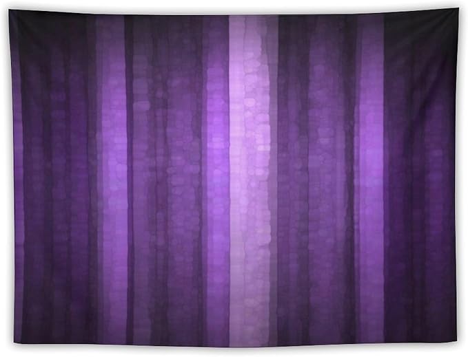 ZhiRain Purple Striped Tapestry Wall Hanging Abstract Mosaic Glass Texture And Dark Stripe Modern Neon Purple Art Tapestries Home Decor for Living Room Bedroom Apartment Farmhouse 30"x40"