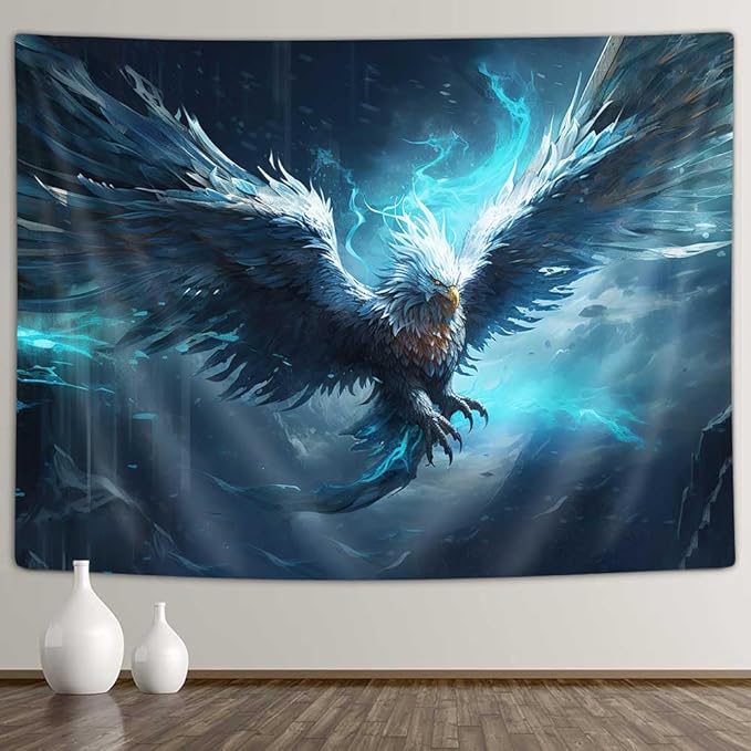 YDIDIAN Eagle Tapestry, Medieval Fantasy Animals Cool Art Aesthetics Wall Decor for Home College Dorm Living Room, Panels 90 x 70IN