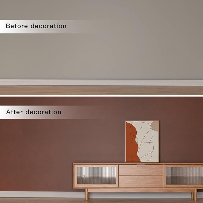 3D Wall Panels - 4PCS 47.2"x23.6" Faux Stone Wall Covering - MCM Modified Clay Material for Home Art, Accent Brick, Modern Exterior/Interior Decoration, Covering 31 sq.ft Slate Coffee Color