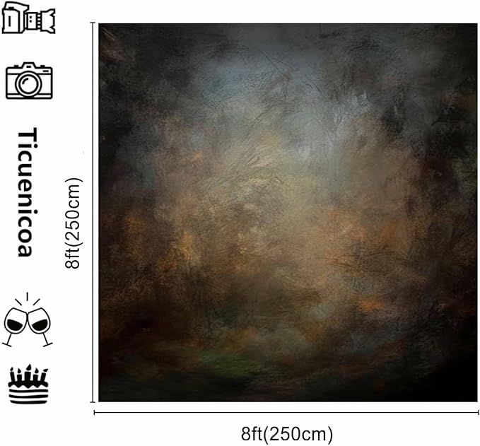 10x10ft Old Master Mottled Portrait Photography Backdrops Abstract Rust Spots Backdrop Background for Photoshoot
