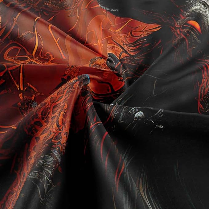 YDIDIAN Demon Goat Head Tapestry, Occult Demon Red Black Gothic Witch Tapestry, 70s 80s Hippie Wall Decor Tapestry Wall Hanging for Home College Dorm Living Room, Panels 90 x 70 inch