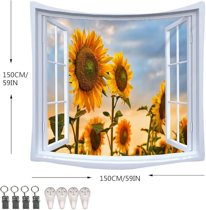 XIUYINHS Nature Forest Tapestry,Scenery Wall Mountain Tree Tapestry,for Home Office Dorm Indoor and Outdoor Decoration Large Size 59"(W) x59(L) GTCH(64)