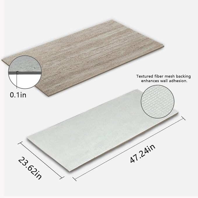 3D Wall Panels Faux Stone Wall Panel for Exterior/Interior Wall, MCM Walls Natural 4PCS 47.2"x23.6" / 30.94 sq ft (Travertine Stone Yellow)