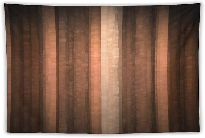 ZhiRain Brown Gradient Tapestry Wall Hanging Cool Glass Texture And Vintage Stripe Art Tapestries Home Decor for Living Room Bedroom Apartment Farmhouse Dorm 40"x60"