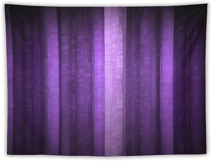 ZhiRain Purple Striped Tapestry Wall Hanging Abstract Mosaic Glass Texture And Dark Stripe Modern Neon Purple Art Tapestries Home Decor for Living Room Bedroom Apartment Farmhouse 60"x80"
