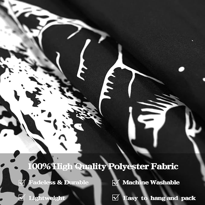 Zussun Black and White Tapestry Starry Night Mountain Tapestries for Bedroom Aesthetic Moon and Stars Tapastry's Wall Hanging Dark Nature Forest Wall Tapestry for Living Room Dorm (60'' × 44'')