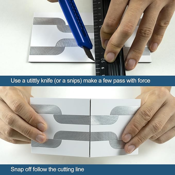 Yipscazo Peel and Stick backsplash 3 x 6 Inches 3D PVC Composite Wall Tile Stick on Backsplash Tile for Kitchen Bathroom, Laundry Room, Fireplace(White with Silver Metal, 32 Pieces)