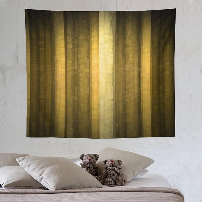 ZhiRain Gold Ombre Tapestry Wall Hanging Abstract Modern Luxury Cool Glass Texture Gold Tapestries Home Decor for Living Room Bedroom Apartment Farmhouse Dorm 50"x60"
