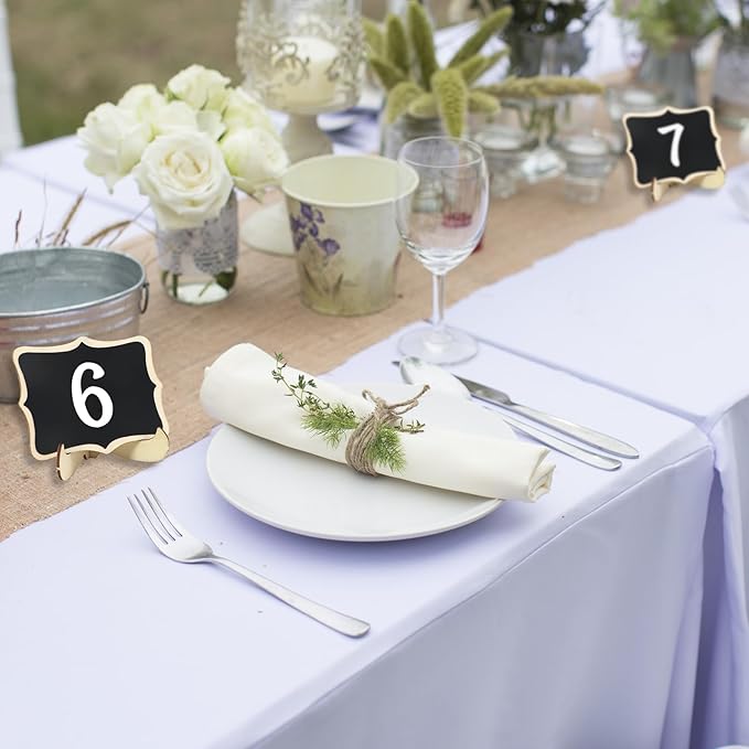 18 Pack Mini Chalkboards Signs with Easel Stand Mini Wooden Chalkboard Signs with 2 Chalk Markers Small Rectangle Chalkboards Blackboard for Food Labels Wedding Signs Place Cards Event Decorations