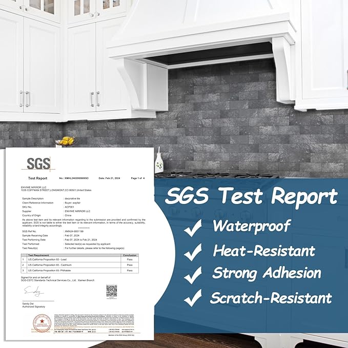 Yipscazo 2025 New Upgrade Peel and Stick backsplash 3 x 6 Inches 3D PVC Composite Wall Tile Stick on Backsplash Tile for Kitchen Bathroom, Laundry Room, Fireplace(Stone Black Rocks, 160 Pieces)