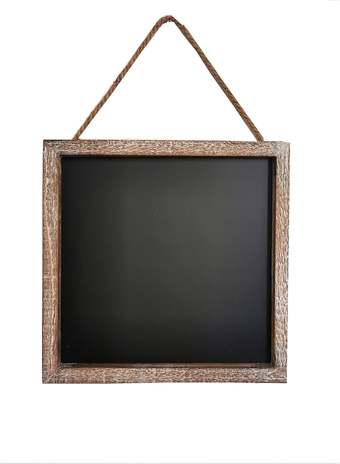 16''x12'' Wood Framed Chalkboard for Wall Home Decorative Chalk Board for Shool,Office,Wedding and Menu. (Brown, 11''x11'')