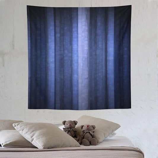 ZhiRain Navy Blue Tapestry Wall Hanging Abstract Modern Navy Blue Cool Glass Texture Ombre Tapestries Home Decor for Living Room Bedroom Apartment Farmhouse Dorm 60"x60"