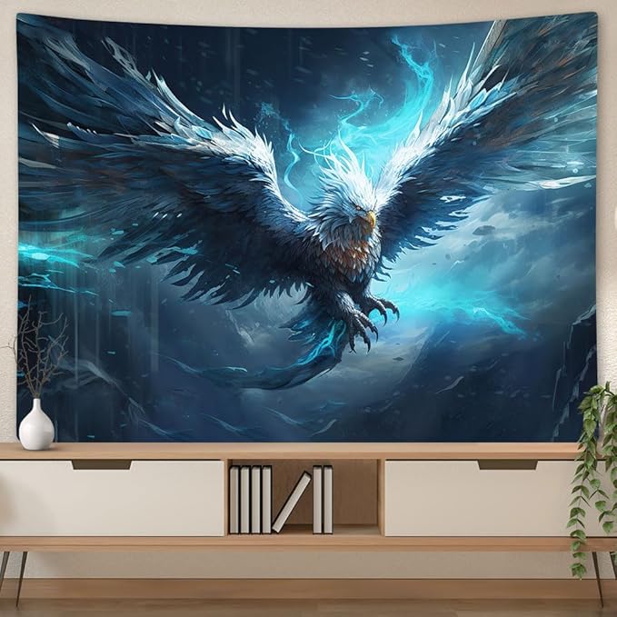 YDIDIAN Eagle Tapestry, Medieval Fantasy Animals Cool Art Aesthetics Wall Decor for Home College Dorm Living Room, Panels 60 x 40IN