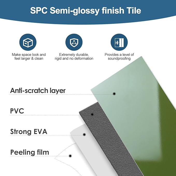 Yipscazo Peel and Stick backsplash 3 x 6 Inches 3D PVC Composite Wall Tile Stick on Backsplash Tile for Kitchen Bathroom, Laundry Room, Fireplace(Polished Marble Green, 2 Pieces)
