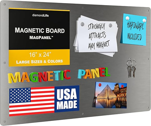 16"x24" - Magnetic Board - Memo & Vision Board for Home, Office, and Classroom - Magnet Board for Kids - Pre-drilled Mounting Screws Included