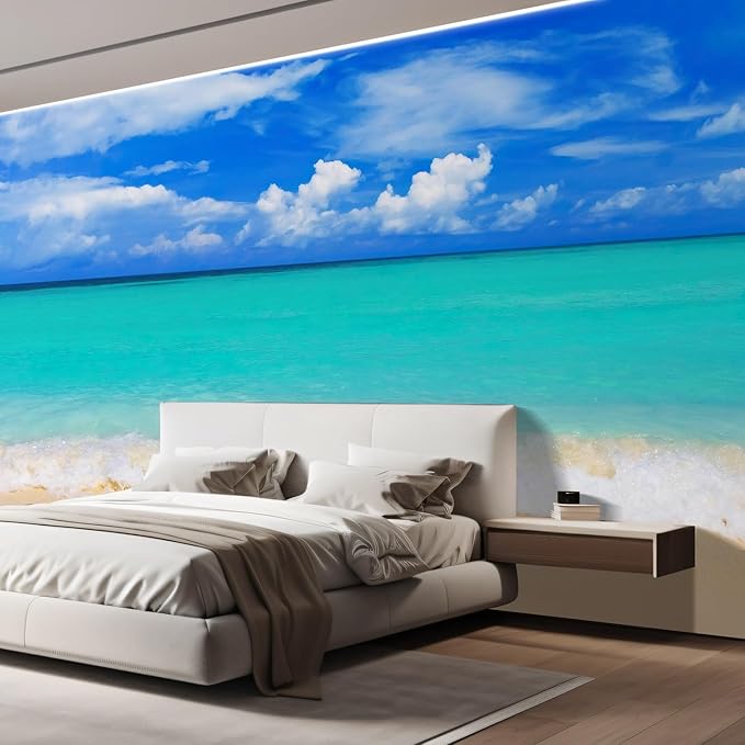 wall26 Word Paradise on Beach Concept Travel Background - Removable Wall Mural Self-Adhesive Large Wallpaper - 100x144 inches