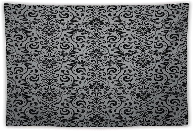 ZhiRain Damask Floral Tapestry Wall Hanging Vintage Classic Flower Pattern Tapestries Home Decor for Living Room Bedroom Farmhouse Apartment Dorm 60"x90"