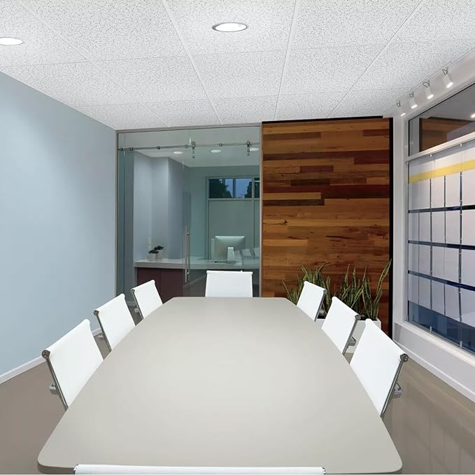 Armstrong Ceiling Tiles; 2x4 Ceiling Tiles - 10 pc White; Acoustic Ceilings for Suspended Grid; Random Textured 933