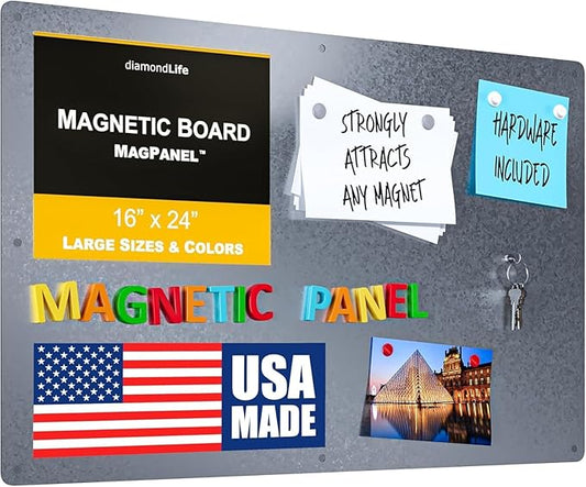 16"x24" - Magnetic Board - Memo & Vision Board for Home, Office, and Classroom - Magnet Board for Kids - Pre-drilled Mounting Screws Included
