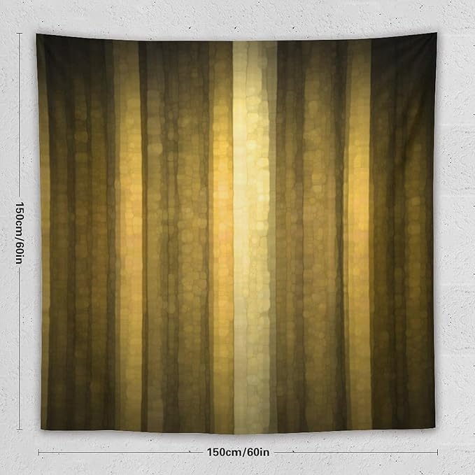 ZhiRain Gold Ombre Tapestry Wall Hanging Abstract Modern Luxury Cool Glass Texture Gold Tapestries Home Decor for Living Room Bedroom Apartment Farmhouse Dorm 60"x60"