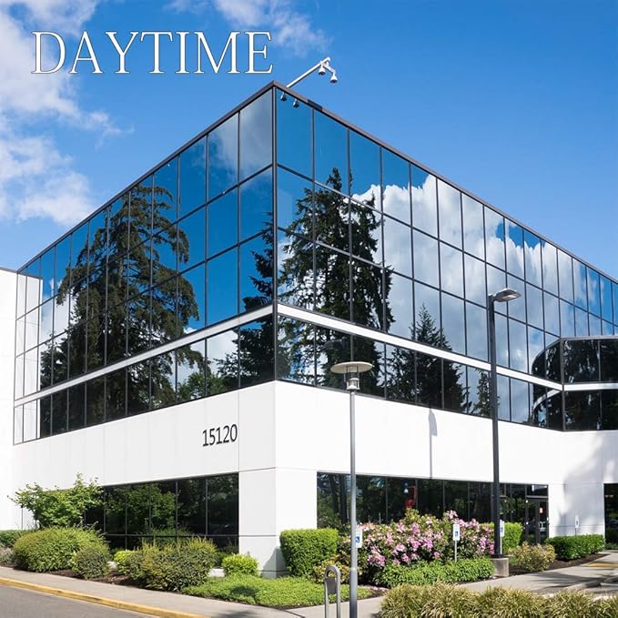 WPCTEV Window Film One Way Mirror Film Daytime Privacy Static Non-Adhesive Decorative Heat Control Anti UV Window Tint for Home and Office, Gold Silver 35.4 Inch x 6.5 Feet