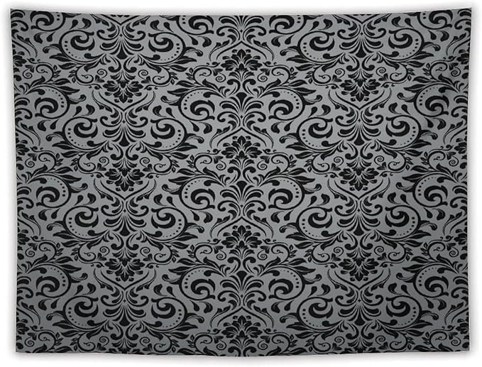 ZhiRain Damask Floral Tapestry Wall Hanging Vintage Classic Flower Pattern Tapestries Home Decor for Living Room Bedroom Farmhouse Apartment Dorm 60"x80"