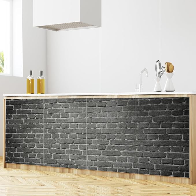 wall26 Old Dark Brick Wall, Texture Background Removable Wall Mural | Self-Adhesive Large Wallpaper - 48x72 inches