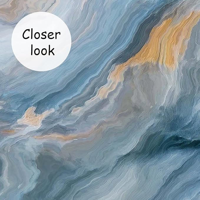 AFZEVEB-Abstract Blue Marble Wallpaper Wall murals for Bedroom 159"x107"(Not Peel and Stick)