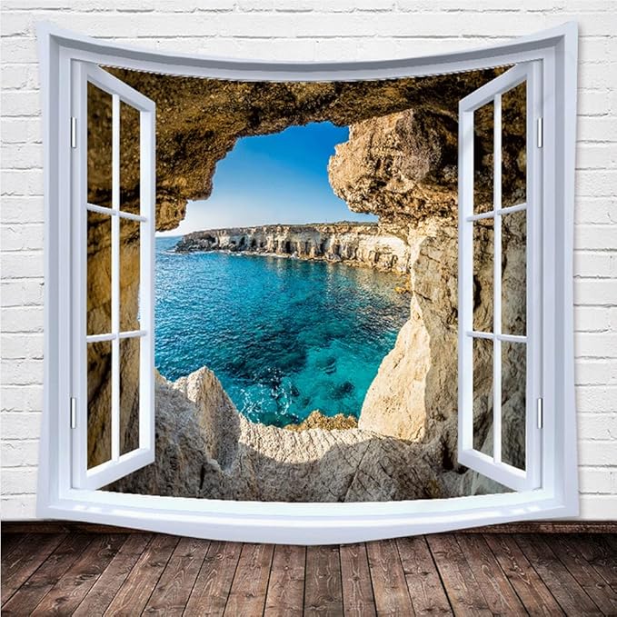 XIUYINHS Nature Forest Tapestry,Scenery Wall Tapestres,Mountain Tree Tapestry,for Home Office Dorm Indoor and Outdoor Decoration Large Size 59"(W) x59(L) GTCH(77)