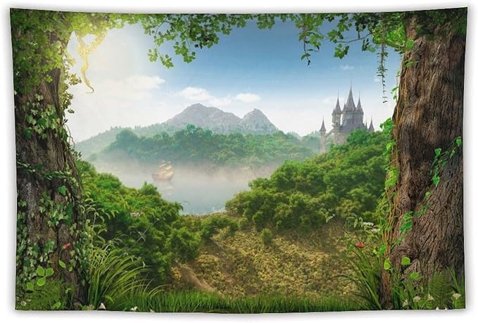 ZhiRain Fantasy Forest Tapestry Wall Hanging Beautiful Enchanting Fairy Tale Woodland Tapestries Home Decor for Living Room Bedroom Farmhouse Apartment Dorm 40"x60"