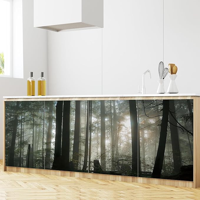 wall26 Foggy Forest Removable Wall Mural Self-Adhesive Large Wallpaper - 48x72 inches