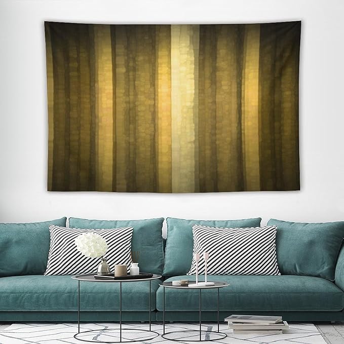 ZhiRain Gold Ombre Tapestry Wall Hanging Abstract Modern Luxury Cool Glass Texture Gold Tapestries Home Decor for Living Room Bedroom Apartment Farmhouse Dorm 40"x60"