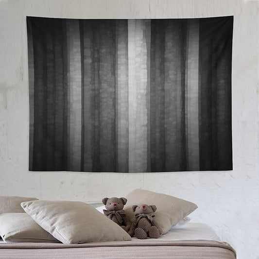 ZhiRain Black Grey Tapestry Wall Hanging Cool Glass Texture Ombre Abstract Modern Elegant Tapestries Home Decor for Living Room Bedroom Apartment Farmhouse Dorm 60"x80"