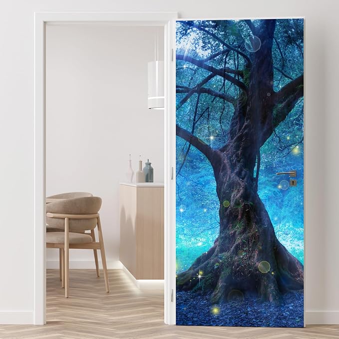 wall26 Fairy Tree in Mystic Forest Removable Wall Mural Self-Adhesive Large Wallpaper - 96x96 inches