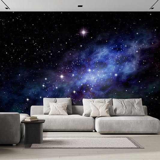 wall26 Imaginary Background of deep Space and Star Field Removable Wall Mural Self-Adhesive Large Wallpaper - 66x96 inches