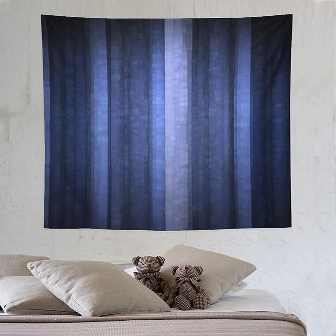 ZhiRain Navy Blue Tapestry Wall Hanging Abstract Modern Navy Blue Cool Glass Texture Ombre Tapestries Home Decor for Living Room Bedroom Apartment Farmhouse Dorm 50"x60"