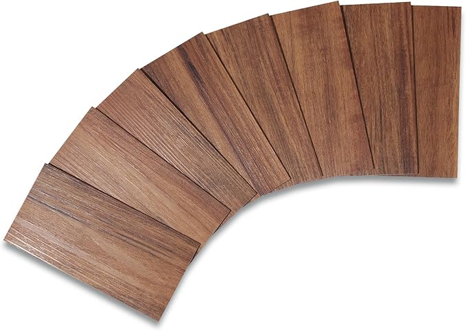 Yipscazo Peel and Stick backsplash 3 x 6 Inches 3D PVC Composite Wall Tile Stick on Backsplash Tile for Kitchen Bathroom, Laundry Room, Fireplace(Brown Wood Grain, 100 Pieces)