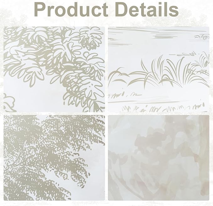 Zeeko Vintage Forest Wall Mural Peel and Stick 148" W x 98" H Beige Tree Wallpaper Self-Adhesive Large Nature Landscapes Murals Canvas Wall Decor for Bedroom Bathroom