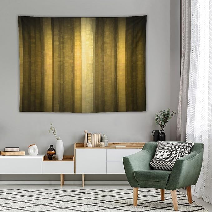 ZhiRain Gold Ombre Tapestry Wall Hanging Abstract Modern Luxury Cool Glass Texture Gold Tapestries Home Decor for Living Room Bedroom Apartment Farmhouse Dorm 60"x80"