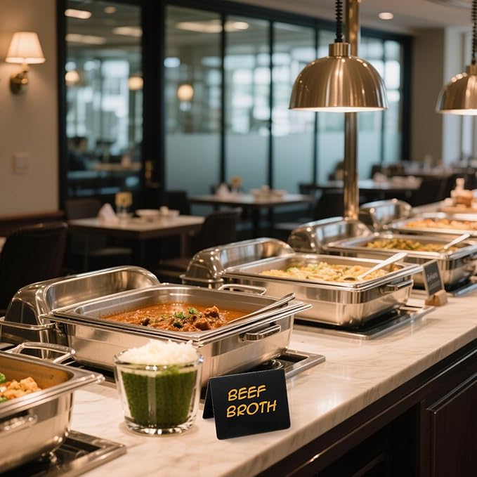 40 Pack Reusable Mini Chalkboard Signs, Food Labels for Party Buffet Catering Supplies, 3.9x2.7 Inch Black Buffet Display Tent Cards with V-Shaped Design