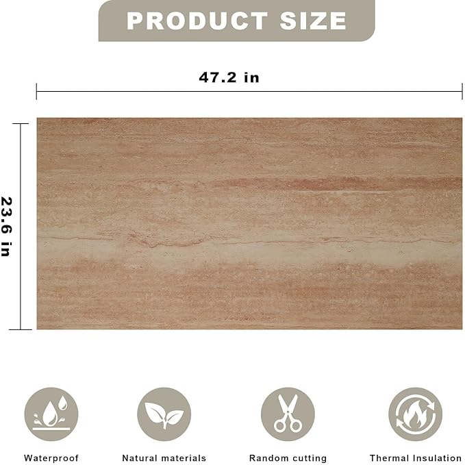 3D Wall Panels - 4PCS 47.2"x23.6" Faux Stone Wall Covering - MCM Modified Clay Material for Home Art, Accent Brick, Modern Exterior/Interior Decoration, Covering 31 sq.ft TV#2