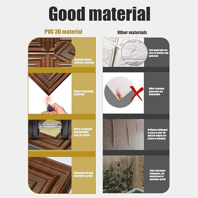 12 Pack PVC Ceiling Tiles 19.7"x19.7" – Silver Mirror & Wood Grain 3D Wall Panels for Wall and Ceiling Decoration,Cover 32.3 Sq.Ft – Waterproof,Lightweigh(Dark Brown, Silver)