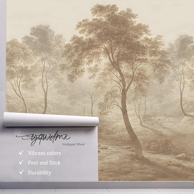 YQWDMX - Peel and Stick Vintage Forest Wallpaper Tropical Jungle murals for Bedroom ZY10 M