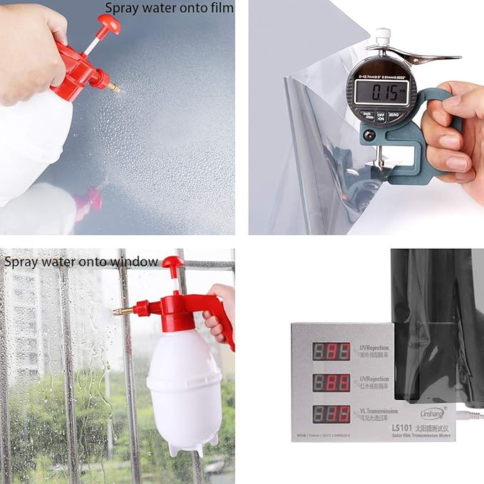 WPCTEV Window Privacy Film One Way Daytime Mirror Tint Treatments UV Heat Control Vinyl Stickers Sun Block Glass Paper Door Covering Reflective (Black Silver,45.6 Inch x 7.2 Feet)