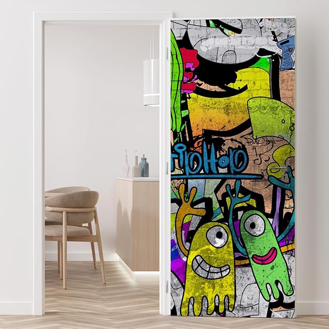 wall26 Colorful Graffiti Large Wall Mural, Removable Peel and Stick Wallpaper, Home Decor - 96x48 inches