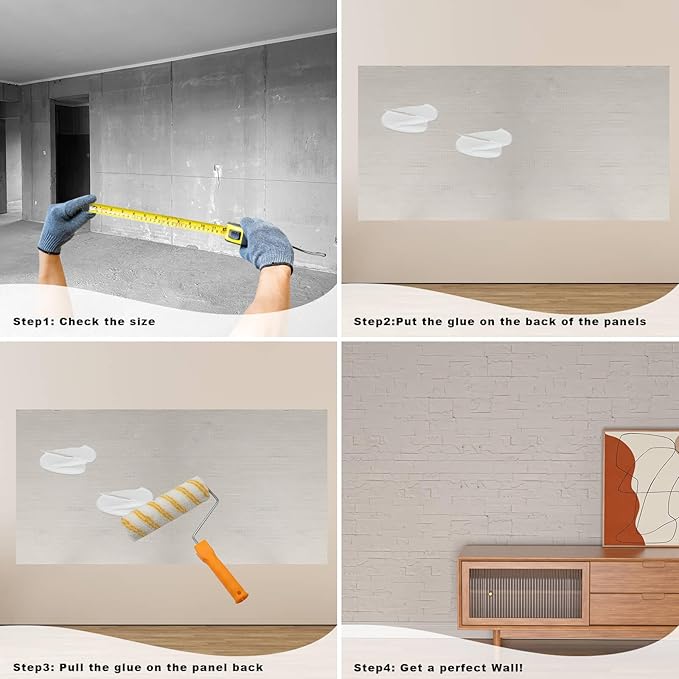 3D Wall Panels - 1PCS 7.9"x11.8" Faux Stone Wall Covering - MCM Modified Clay Material for Home Art, Accent Brick, Modern Exterior/Interior Decoration, Sample-Reef White