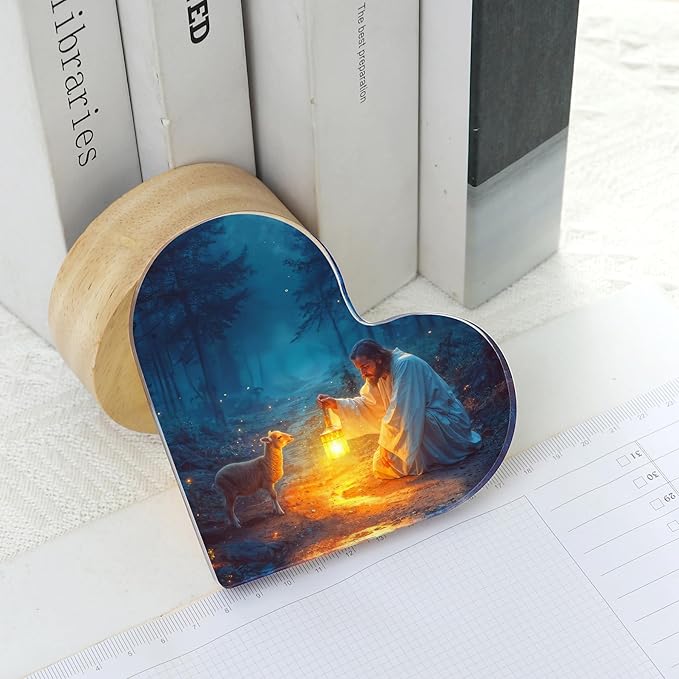 "Christian Appreciation Gifts For Women Plaque - Inspirational Jesus and Lamb Decor, Spiritual Gift for Women, Ideal for Birthdays, Baptism, or Home Decorations, Perfect for Mom, Sister, Friend, or Coworker, Religious Keepsake for Females" (4"x4")D-239